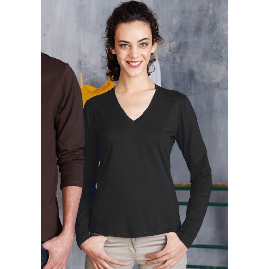 Tricou Femei Kariban Long Sleeve V-Neck