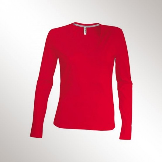 Tricou Femei Kariban Long Sleeve V-Neck