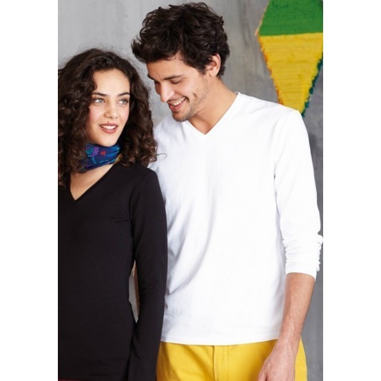 Tricou Femei Kariban Long Sleeve V-Neck