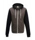 Hanorac Unisex Retro Zoodie AWDis cu Fermoar si Gluga