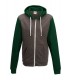 Hanorac Unisex Retro Zoodie AWDis cu Fermoar si Gluga