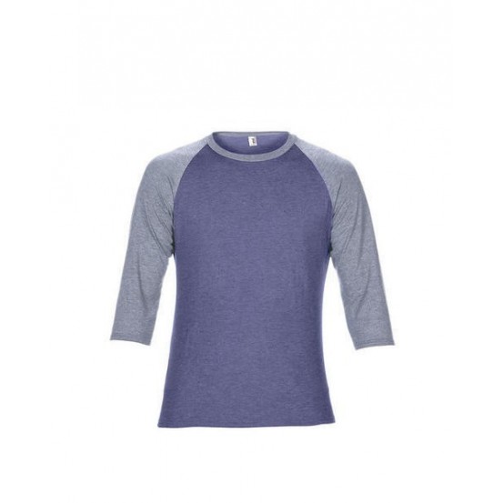 Tricou barbati Anvil Tri-Blend 3/4 Sleeve Raglan Tee