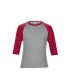 Tricou barbati Anvil Tri-Blend 3/4 Sleeve Raglan Tee