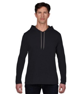 Tricou barbati Anvil Fashion Basic Long Sleeve Hooded Tee 