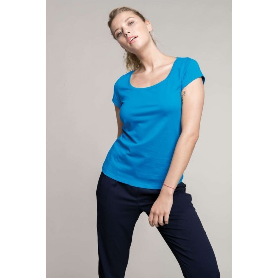 Tricou femei Kariban Boat Neck Short Sleeve T-Shirt