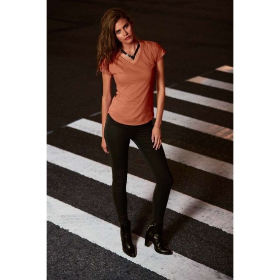Tricou femei Anvil Tri-blend V-neck Tee