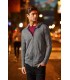 Tricou barbati Anvil Adult Tri-Blend cu fermoar si cu gluga
