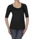 Tricou femei Anvil Deep Scoop 3/4 Sleeve Tee