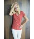 Tricou femei V-neck Sleeve Melange Kariban