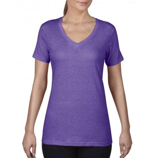 Tricou femei Anvil Feather Weight V-neck Tee
