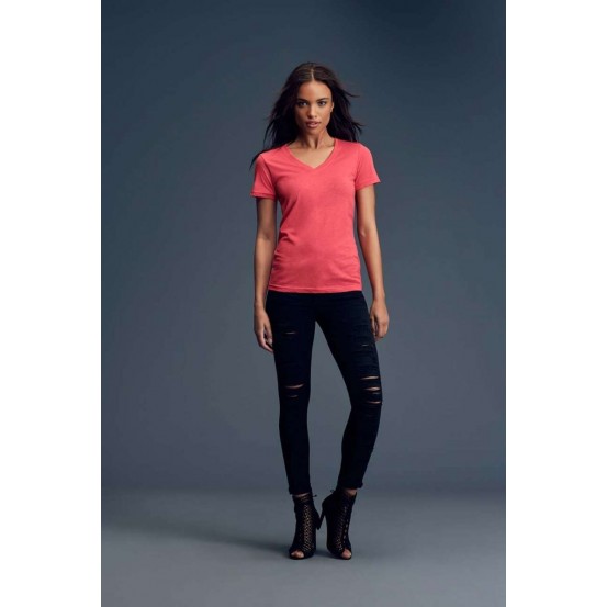 Tricou femei Anvil Feather Weight V-neck Tee