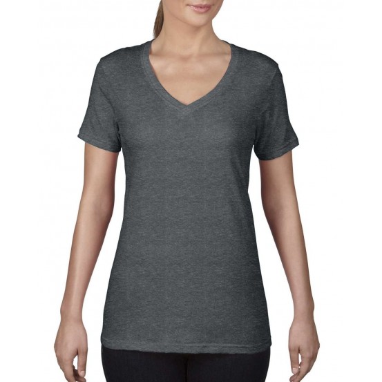Tricou femei Anvil Feather Weight V-neck Tee