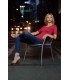 Tricou femei Anvil Deep Scoop 3/4 Sleeve Tee
