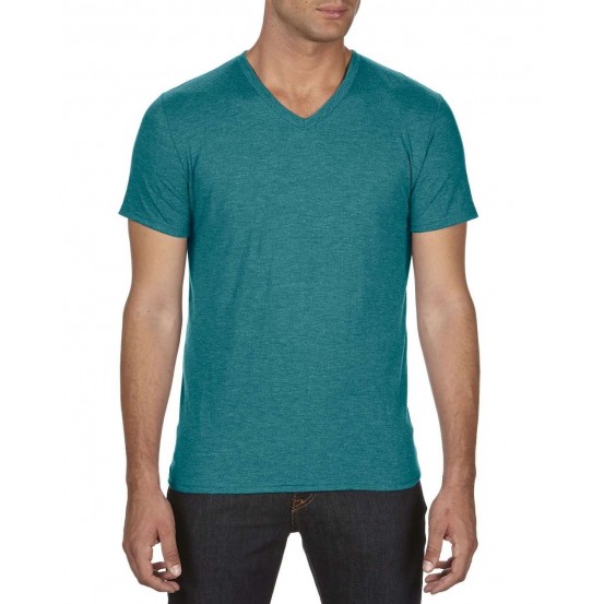 Tricou barbati Anvil Tri-Blend V-neck Tee