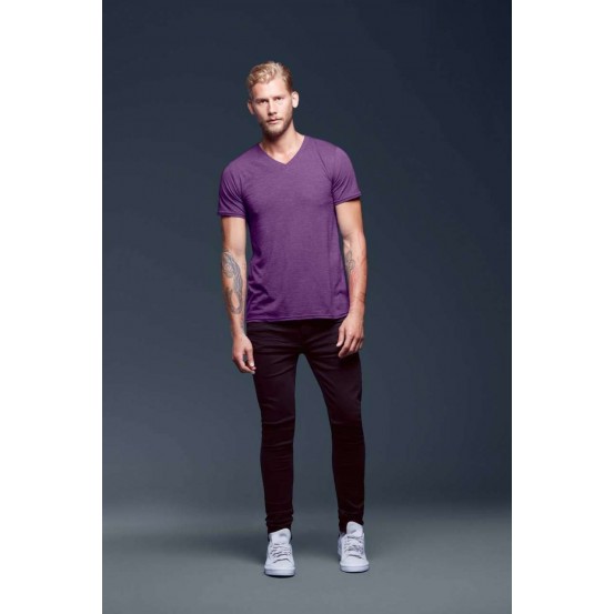 Tricou barbati Anvil Tri-Blend V-neck Tee