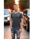 Tricou barbati Anvil Tri-Blend V-neck Tee