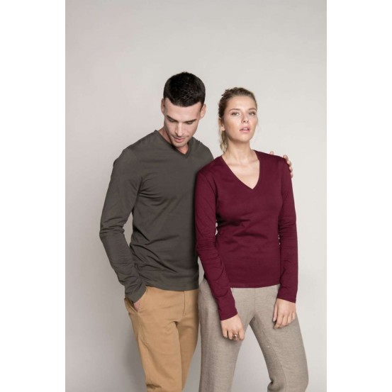 Tricou Femei Kariban Long Sleeve V-Neck