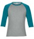 Tricou Barbati Anvil Tri-Blend 3/4 Sleeve Raglan Tee