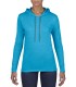 Tricou Femei Anvil Fashion Basic Long Sleeve Hooded Tee