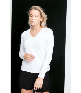 Tricou Femei Kariban Long Sleeve V-Neck