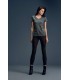 Tricou Femei Anvil Fashion Basic V-neck Tee