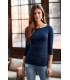 Tricou Femei Anvil Stretch 3/4 Sleeve Tee