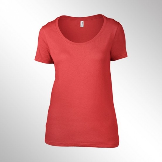 Tricou femei Anvil Faterweight Scoop Tee