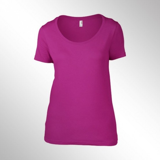 Tricou femei Anvil Faterweight Scoop Tee