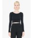 Tricou Femei Spandex Crop Long Sleeve American Apparel