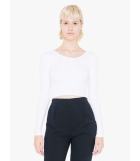 Tricou Femei Spandex Crop Long Sleeve American Apparel