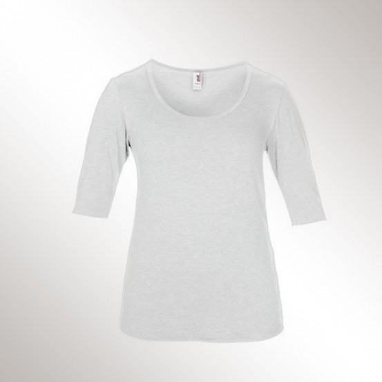 Tricou femei Anvil Deep Scoop 3/4 Sleeve Tee