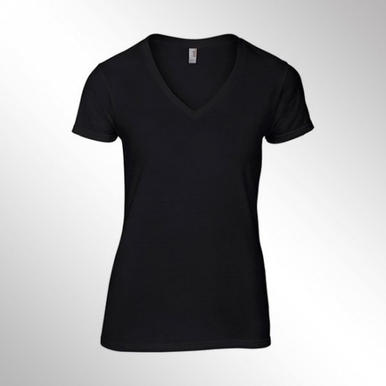 Tricou femei Anvil Basic V-neck Tee