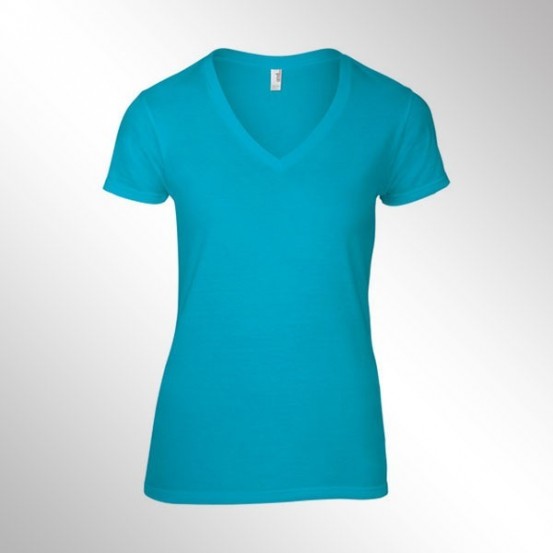 Tricou femei Anvil Basic V-neck Tee