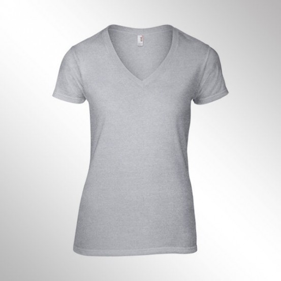 Tricou femei Anvil Basic V-neck Tee