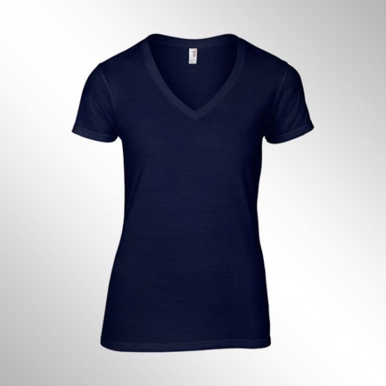 Tricou femei Anvil Basic V-neck Tee