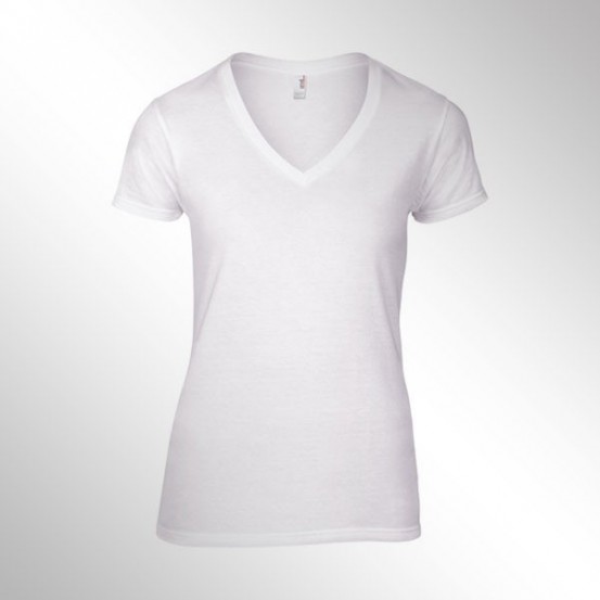 Tricou femei Anvil Basic V-neck Tee