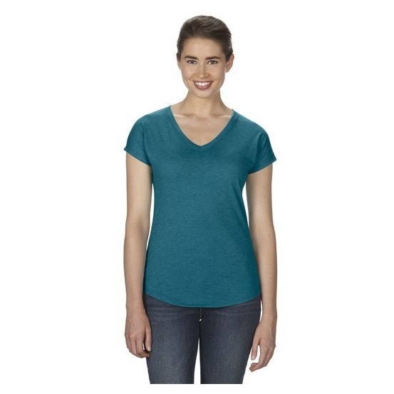 Tricou femei Anvil Tri-blend V-neck Tee