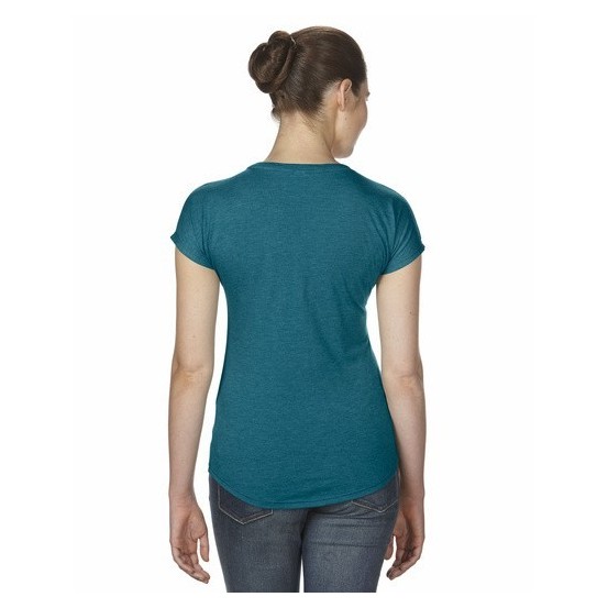 Tricou femei Anvil Tri-blend V-neck Tee