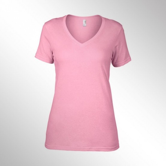 Tricou femei Anvil Feather Weight V-neck Tee