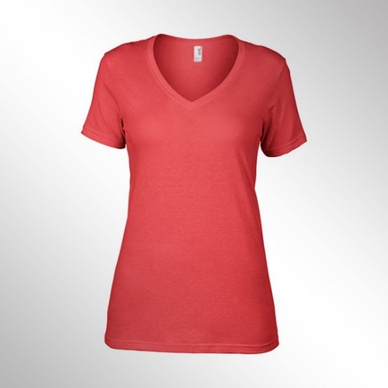 Tricou femei Anvil Feather Weight V-neck Tee