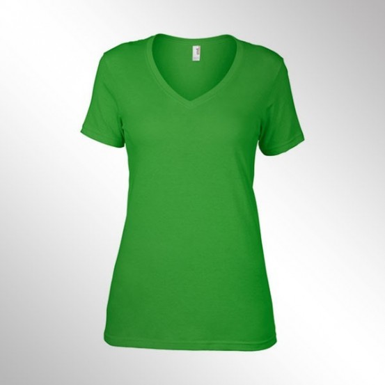 Tricou femei Anvil Feather Weight V-neck Tee