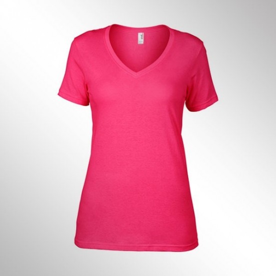 Tricou femei Anvil Feather Weight V-neck Tee