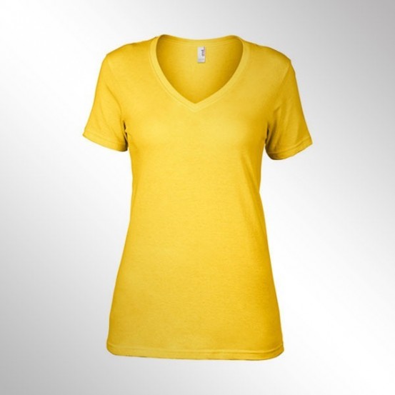 Tricou femei Anvil Feather Weight V-neck Tee