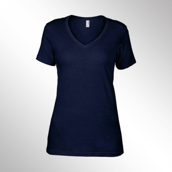 Tricou femei Anvil Feather Weight V-neck Tee