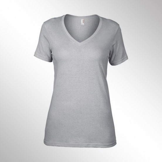 Tricou femei Anvil Feather Weight V-neck Tee