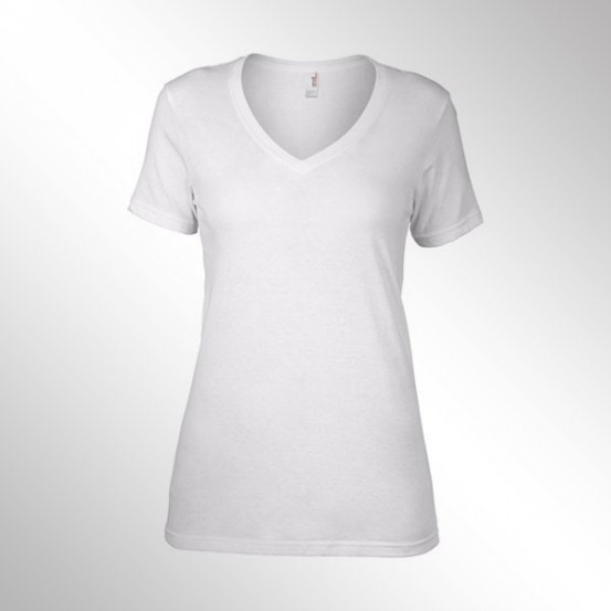 Tricou femei Anvil Feather Weight V-neck Tee