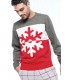 Pulover Unisex Snowflake Motif Jumper X-Mas