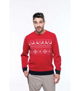 Pulover Unisex Reindeer Motif Jumper X-Mas