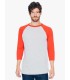 Tricou Unisex American Apparel 3/4 Sleeve Raglan