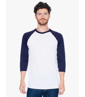 Tricou Unisex American Apparel 3/4 Sleeve Raglan